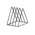 Doctor Desk minimal black metal 5-slot vertical desktop document and envelope rack with a clean geometric design